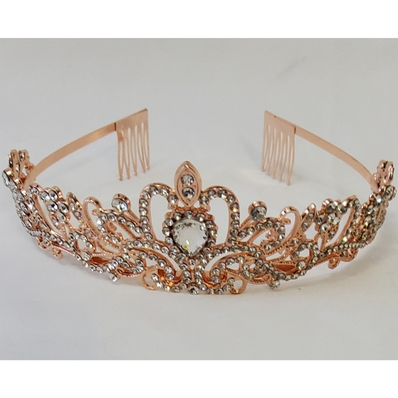Women's Crystal Crown Tiara - Picture 8 of 16